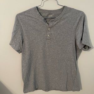 J Crew Men’s Grey Henley Large